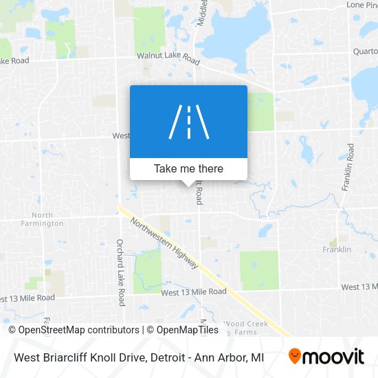 Mapa de West Briarcliff Knoll Drive