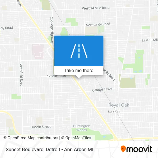 Sunset Boulevard map