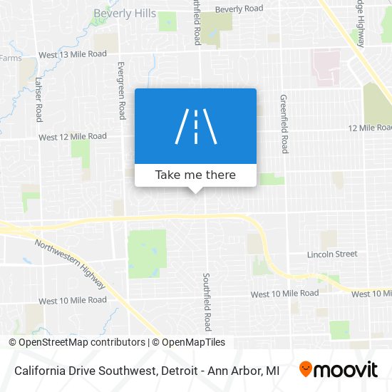 California Drive Southwest map