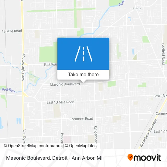 Masonic Boulevard map