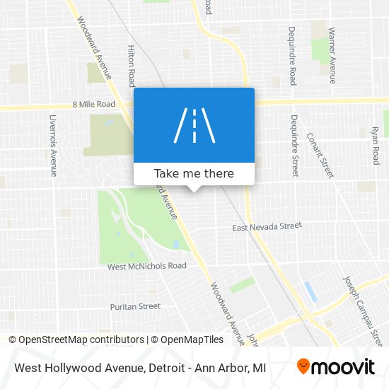 West Hollywood Avenue map