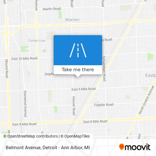 Belmont Avenue map