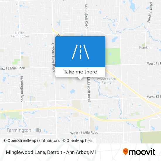 Minglewood Lane map