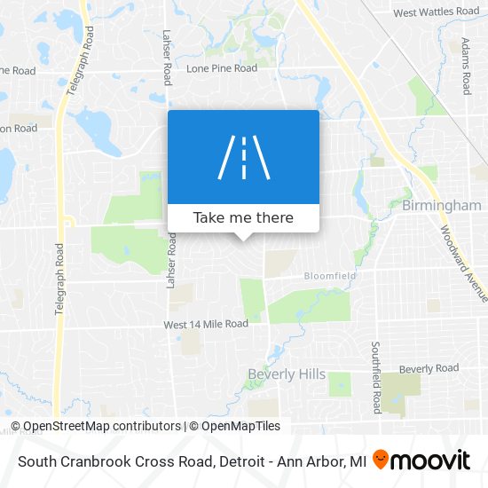 Mapa de South Cranbrook Cross Road