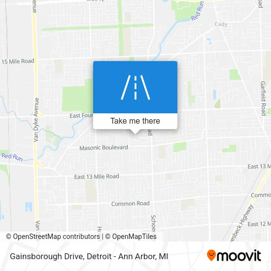 Gainsborough Drive map