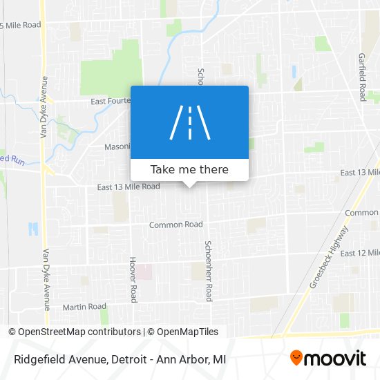 Mapa de Ridgefield Avenue