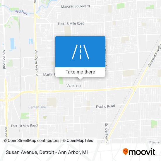 Mapa de Susan Avenue