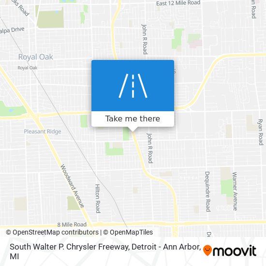 Mapa de South Walter P. Chrysler Freeway