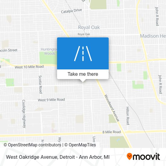 Mapa de West Oakridge Avenue