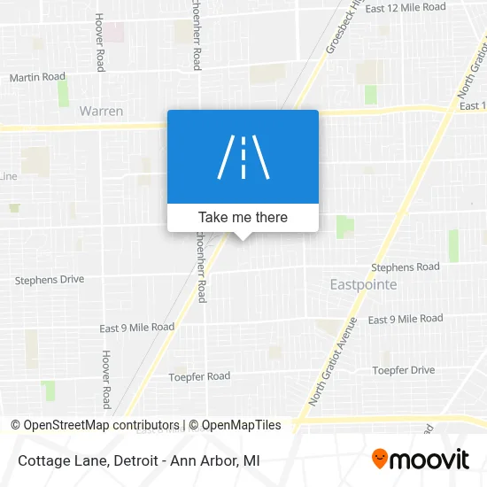 Cottage Lane map