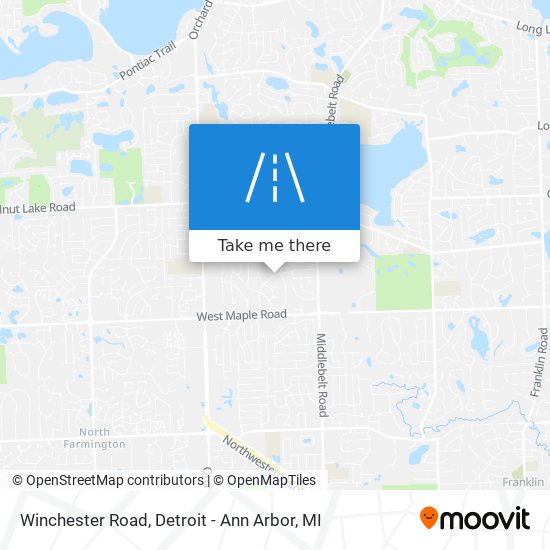 Winchester Road map