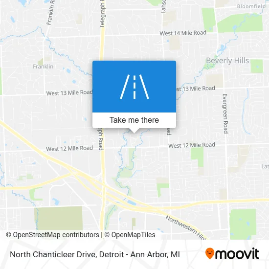 North Chanticleer Drive map
