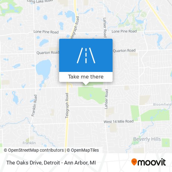 The Oaks Drive map