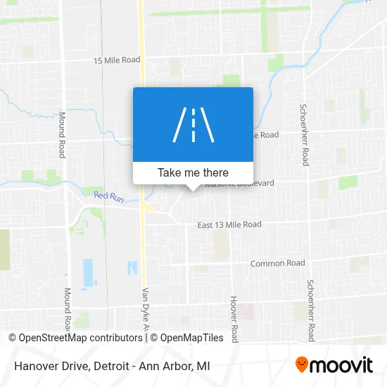 Hanover Drive map