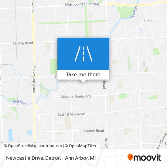 Mapa de Newcastle Drive