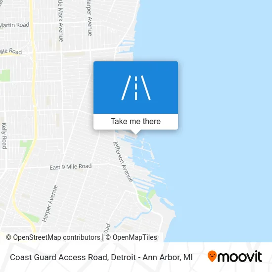 Coast Guard Access Road map