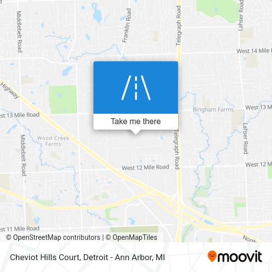 Cheviot Hills Court map