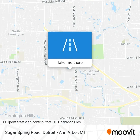 Sugar Spring Road map