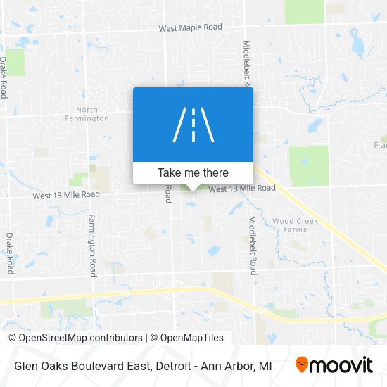 Glen Oaks Boulevard East map