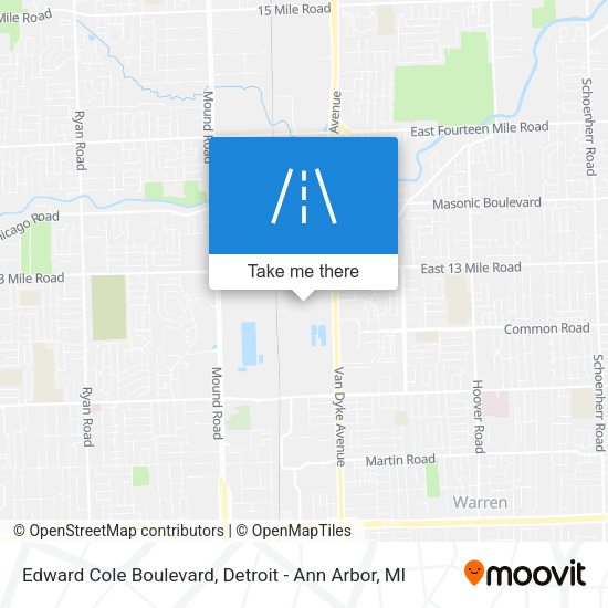 Edward Cole Boulevard map