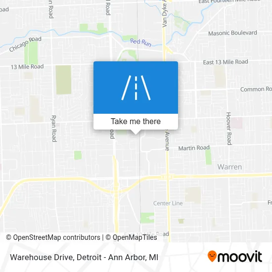 Warehouse Drive map