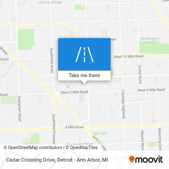 Cedar Crossing Drive map