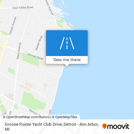 Grosse Pointe Yacht Club Drive map