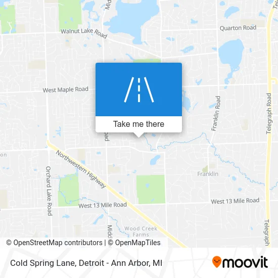 Cold Spring Lane map