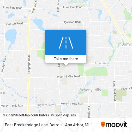 East Breckenridge Lane map