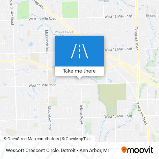 Wescott Crescent Circle map