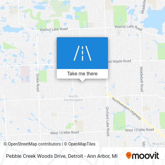 Pebble Creek Woods Drive map
