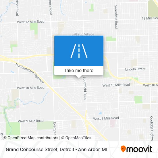 Mapa de Grand Concourse Street