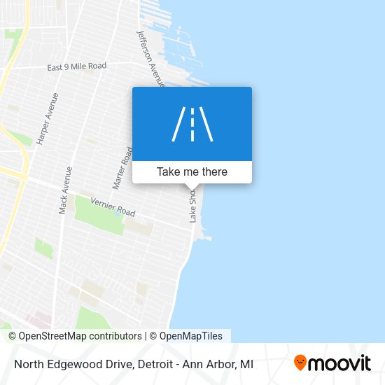 North Edgewood Drive map