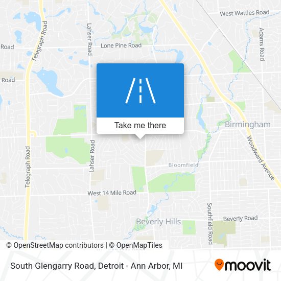 South Glengarry Road map