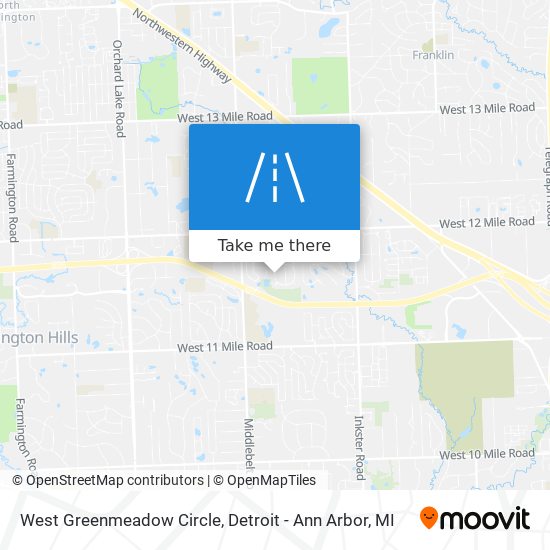 West Greenmeadow Circle map