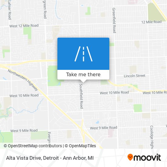 Alta Vista Drive map