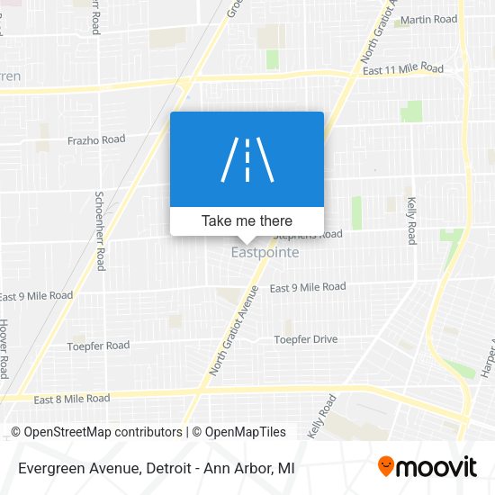 Mapa de Evergreen Avenue