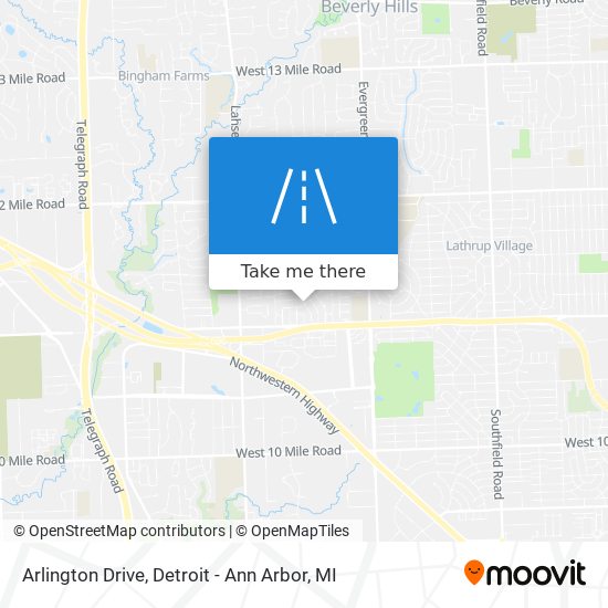 Arlington Drive map