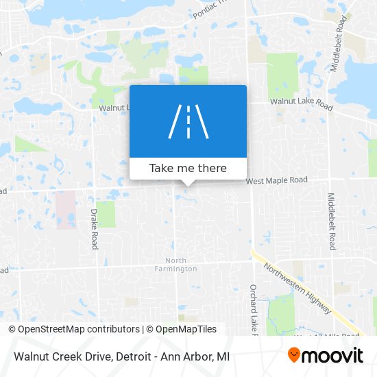 Mapa de Walnut Creek Drive