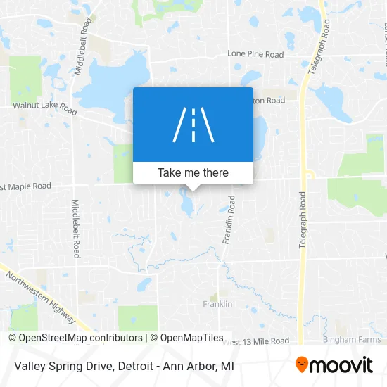 Valley Spring Drive map