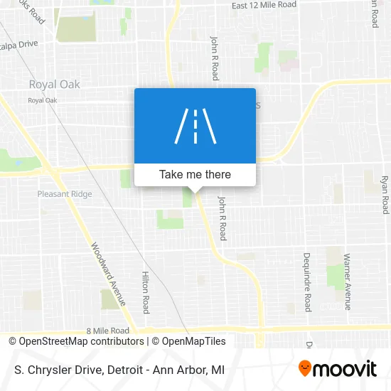 S. Chrysler Drive map