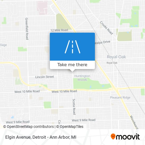 Mapa de Elgin Avenue