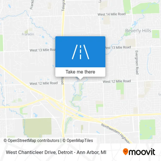 West Chanticleer Drive map