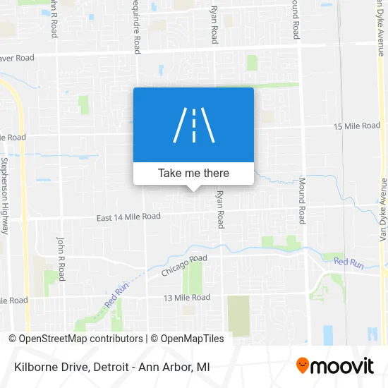 Kilborne Drive map
