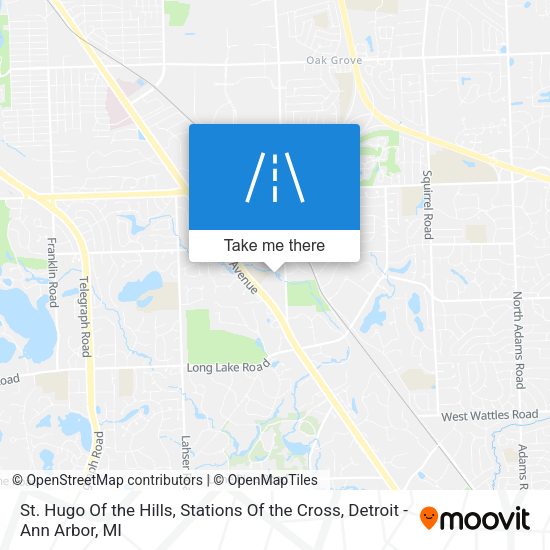 St. Hugo Of the Hills, Stations Of the Cross map