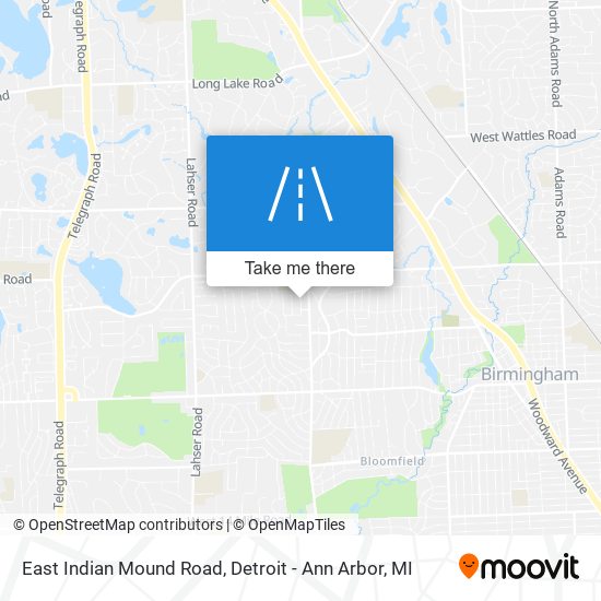 East Indian Mound Road map