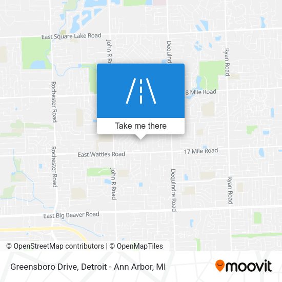 Mapa de Greensboro Drive