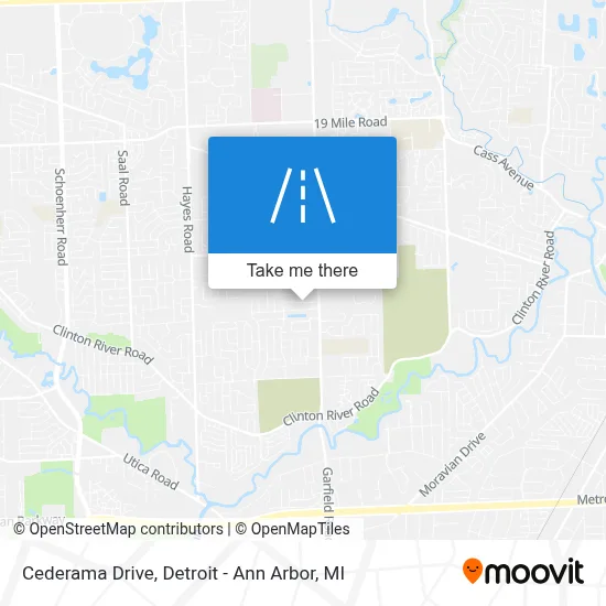 Cederama Drive map