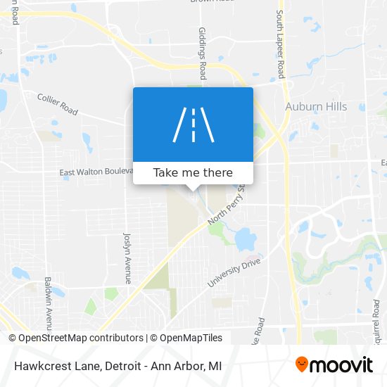 Hawkcrest Lane map