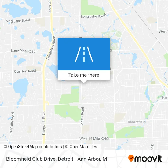 Bloomfield Club Drive map